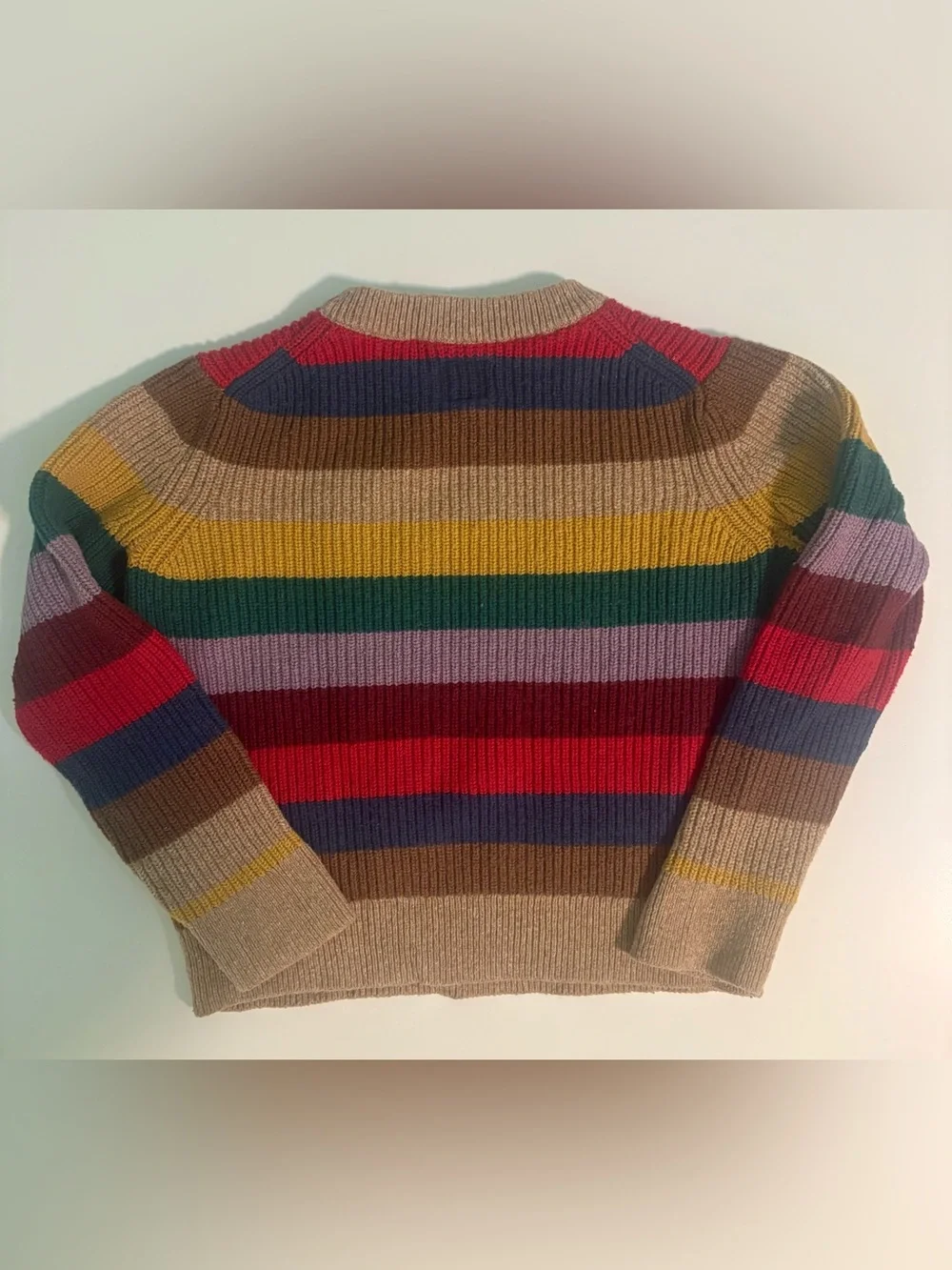 GAP Kids Happy Stripe Wool Blend Sweater S 6-7